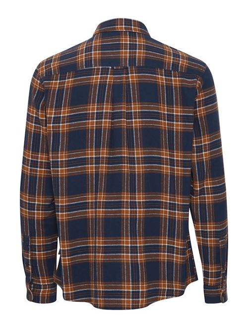 Checked Long Sleeve Button Up - Orange/Blue