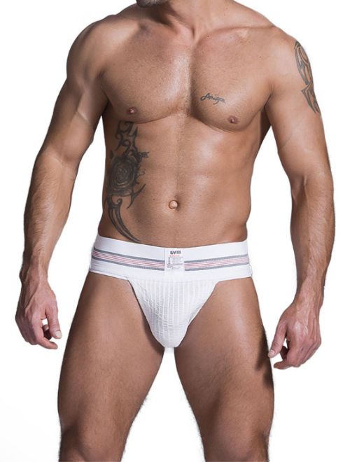 Gym Men white 3 waistband Jock straps jockstrap underwear size