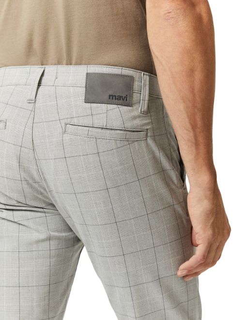 Milton Checked Pants - Light Grey