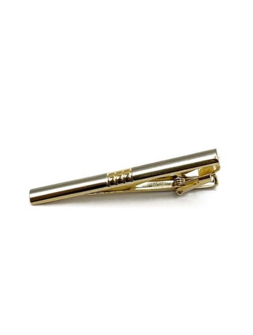 Silver Tie Clip with Gold Detail