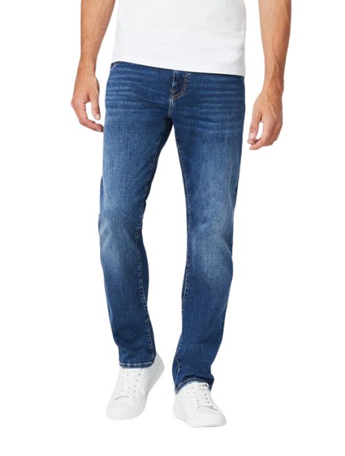 Zach Straight Leg Jeans - Mid Blue Organic Move