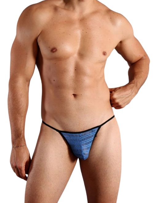 Mesh G String Thong - Blue – Stroked Ego