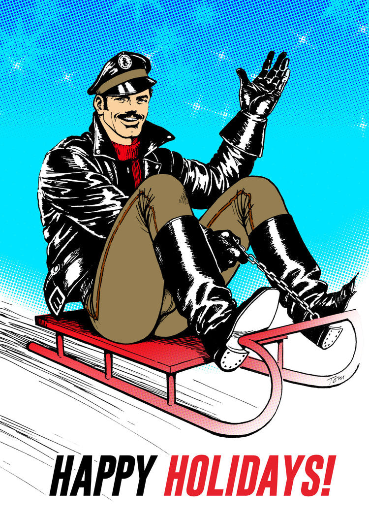 Tom of Finland Sleigh Ride Christmas Card