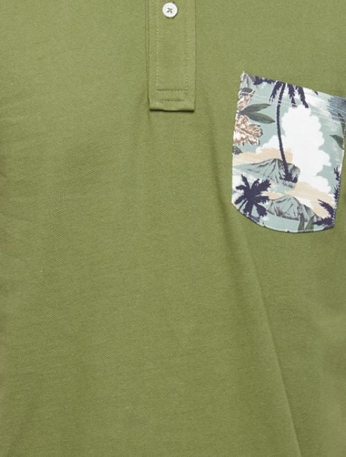 Pocket Graphic Polo Shirt - Green