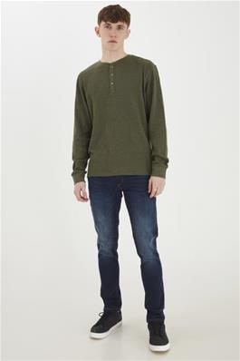 Solid Colour Waffle Knit Henley – Stroked Ego