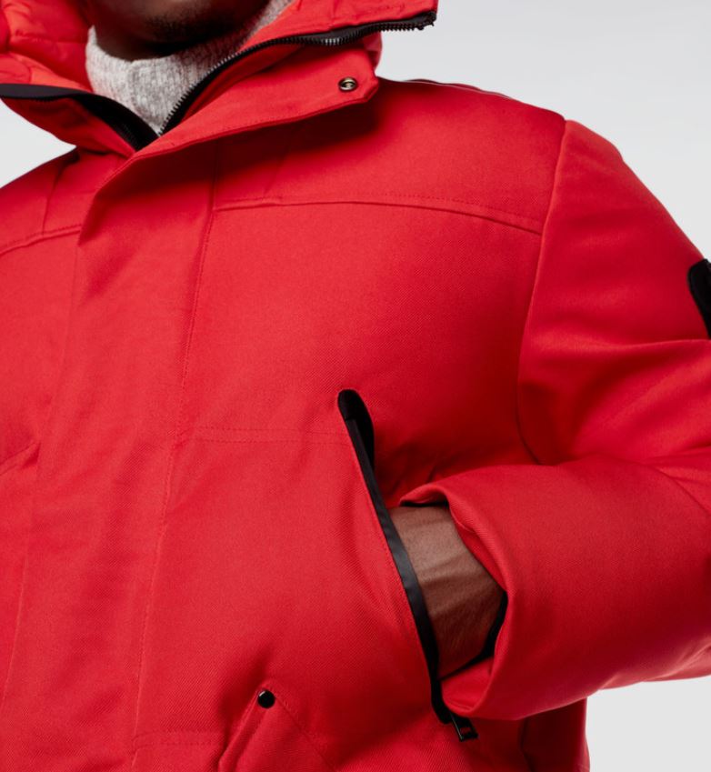 Classic Red Hooded Parka