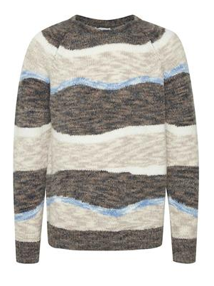 "Home Knitted" Striped Sweater
