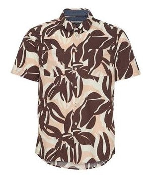 Mod Floral Button Up - Toffee