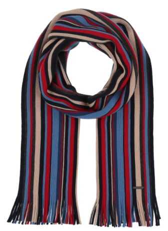 Striped Wool Raschel Scarf