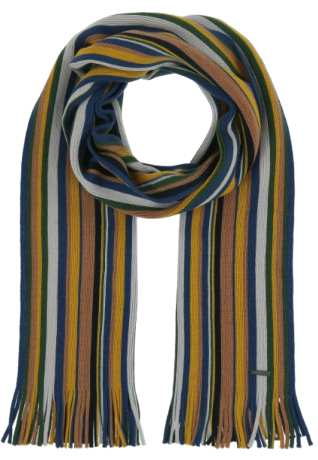 Striped Wool Raschel Scarf