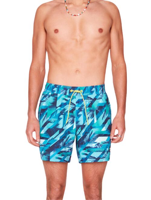 Beach Print Swimsuit - Turquoise
