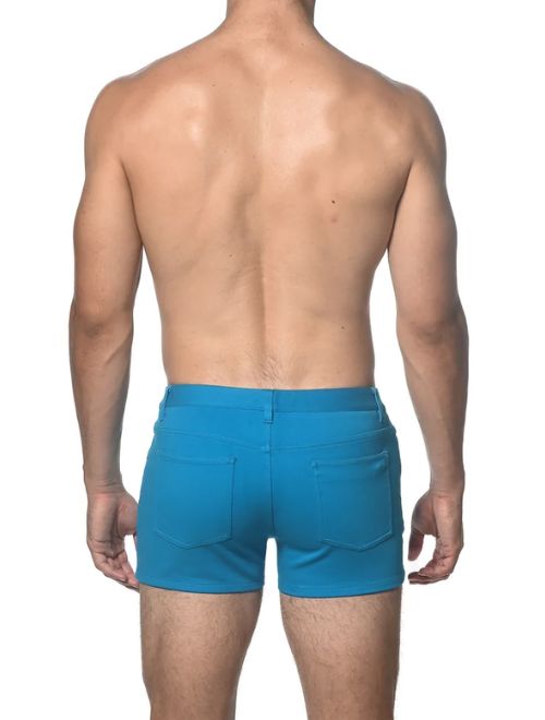 Solid Stretch Knit Jean Short - Seaport Blue