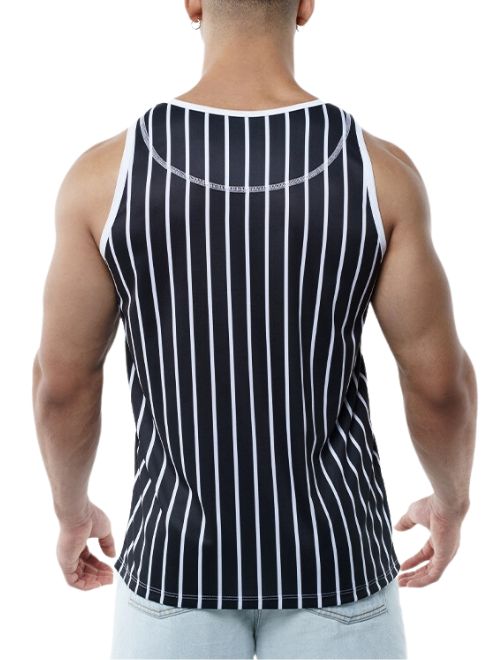 Black Striped Tank Top