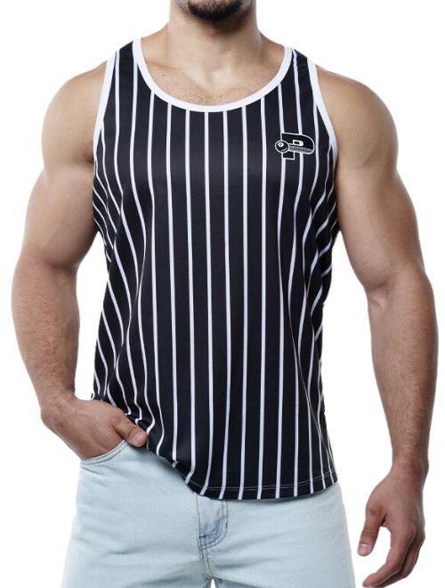 Black Striped Tank Top