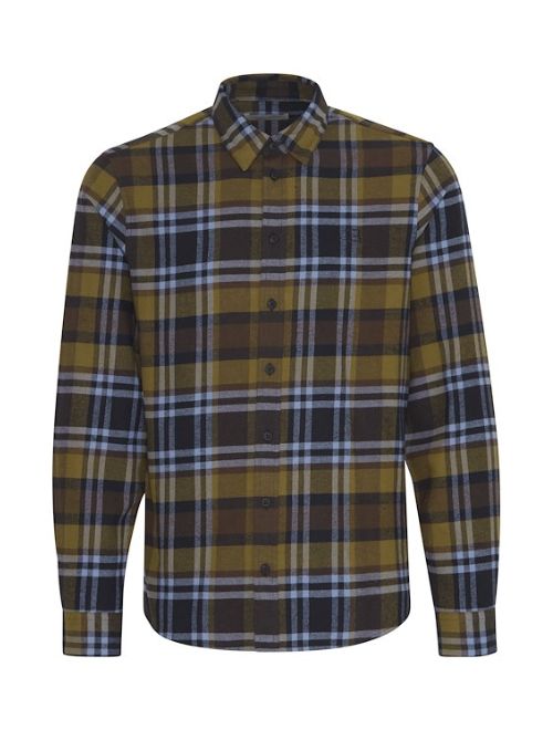 Blue & Green Checked Flannel Shirt