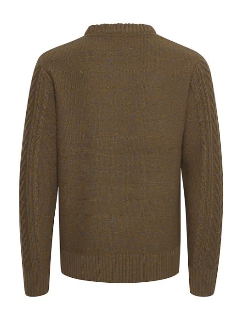 Cable Knit Pullover Sweater - Bronze