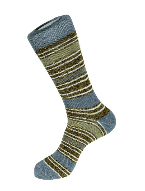 Century Stripe Grey Boot Sock