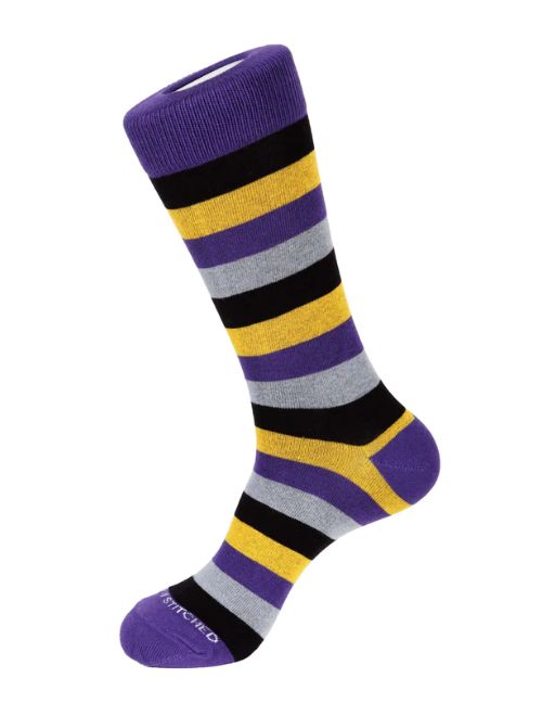 Core Stripe Purple Crew Sock