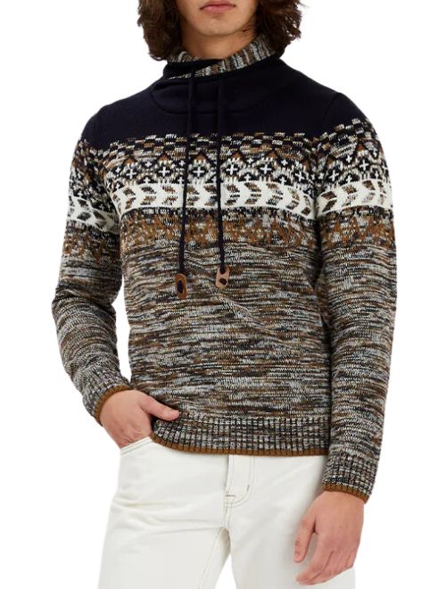 Cross Funnel Neck Sweater