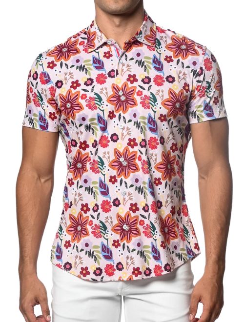 Garden Print Short Sleeve Shirt