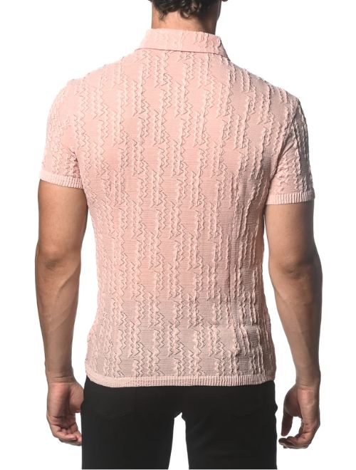 Stretch Gossamer Knit Short Sleeve - Pink