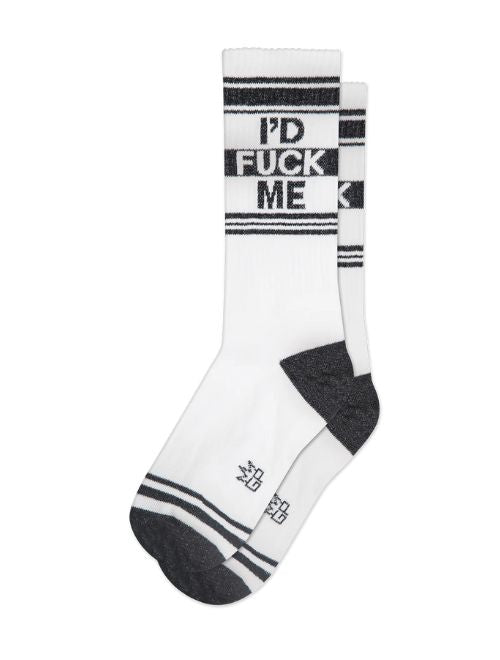 I'd F*ck Me White Gym Socks