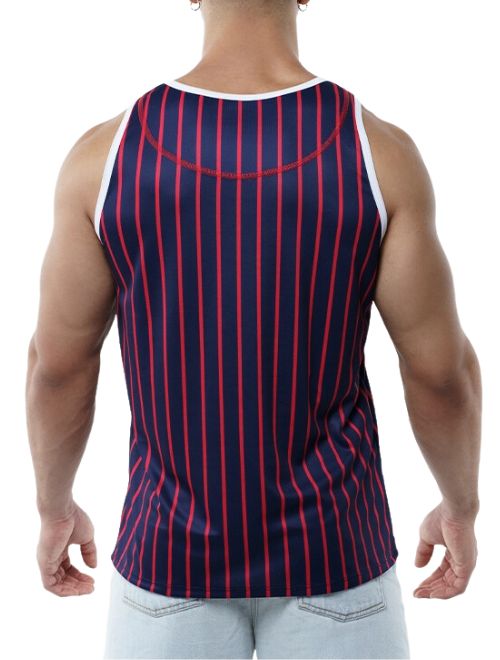 Navy Striped Tank Top