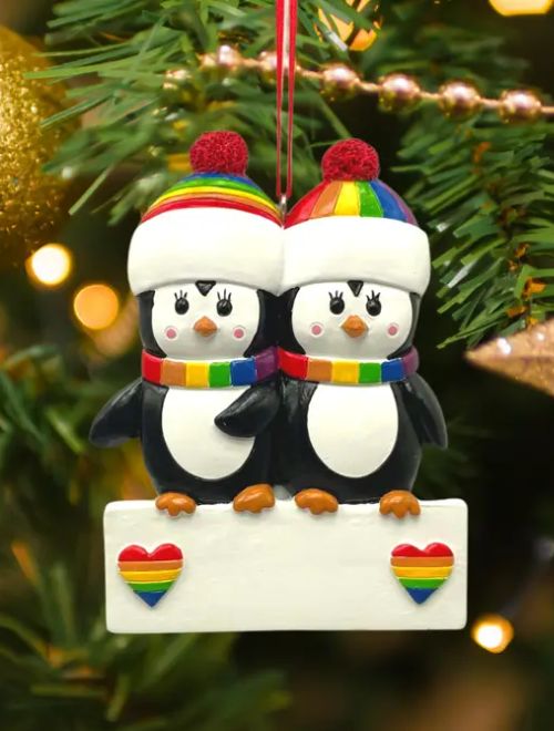 Penguin Couple Christmas Ornament