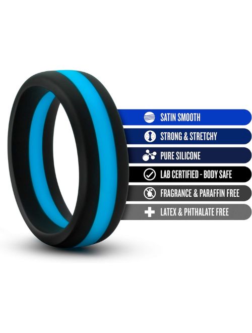Silicone Go Pro C Ring - Black/Blue/Black