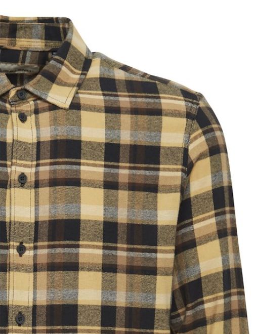 Checked Long Sleeve Button Up - Caramel
