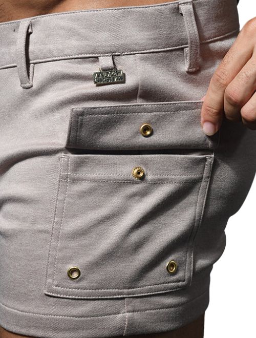 Skinny Stretch Cargo Shorts - Khaki