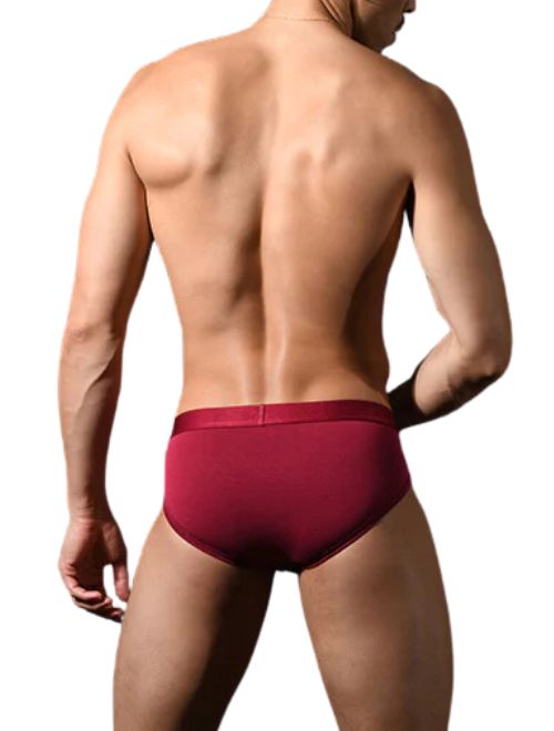 Solid Colour Modal Brief - Burgundy