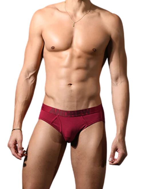 Solid Colour Modal Brief - Burgundy