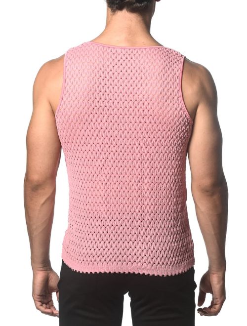 Stretch Gossamer Knit Tank - Pink