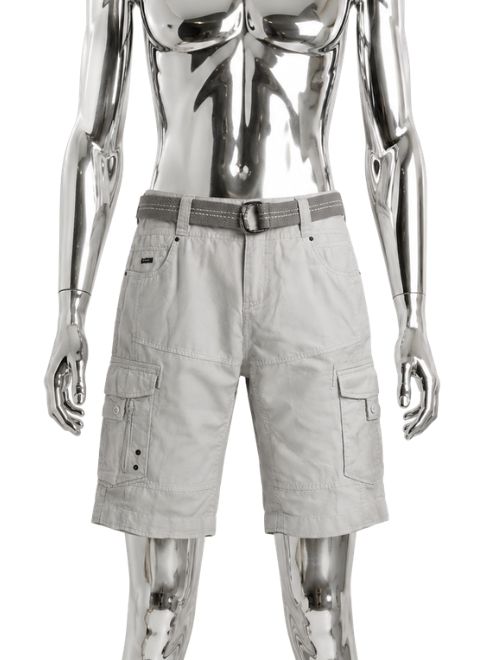 Capri Cargo Short w/ Belt - White