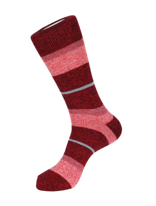 Trail Stripe Red Boot Sock