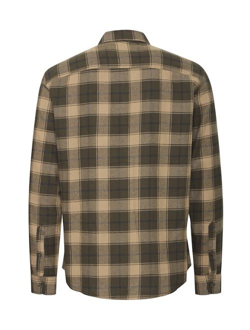 Checked Long Sleeve Button Up - Brown