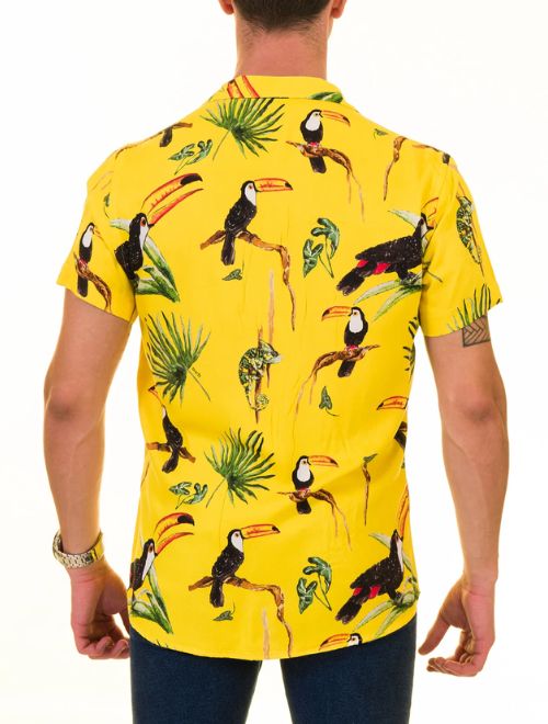 Toucan Print Button Up Shirt