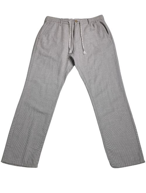 Cotton/Linen Chino Pants - Silver