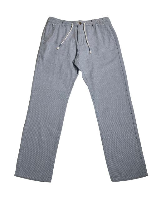 Cotton/Linen Chino Pants - Sky