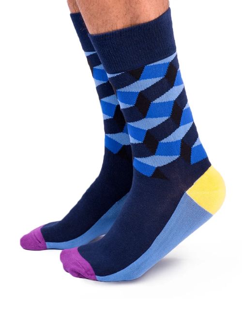 Blue Steel Crew Socks