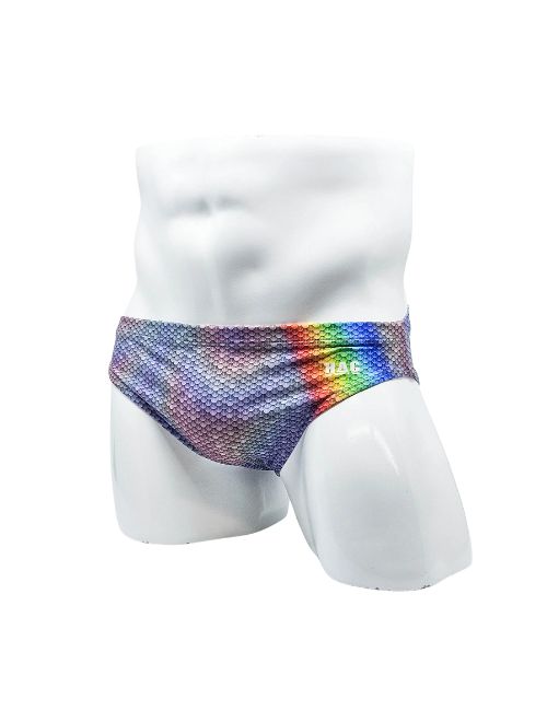 Flat Front Swim Brief - Rainbow Trout