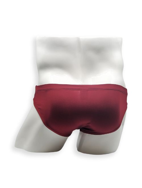 Flat Front Swim Brief - Burgundy