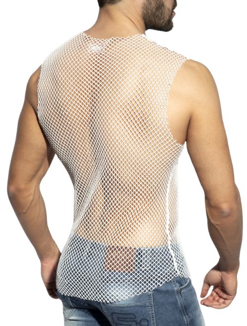 Beachy Net Tank - White