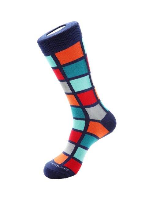 Window Pane Crew Socks