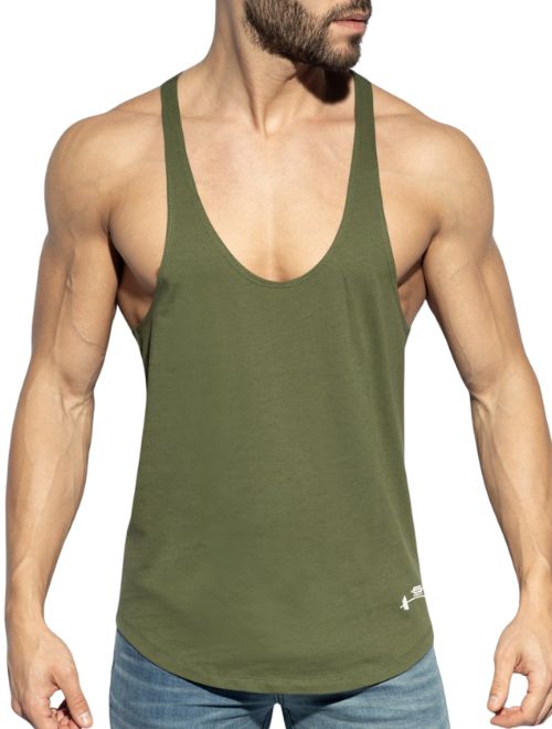 Fitness Plain Tank - Khaki