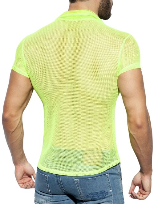 Mesh Short Sleeves Shirt - Green