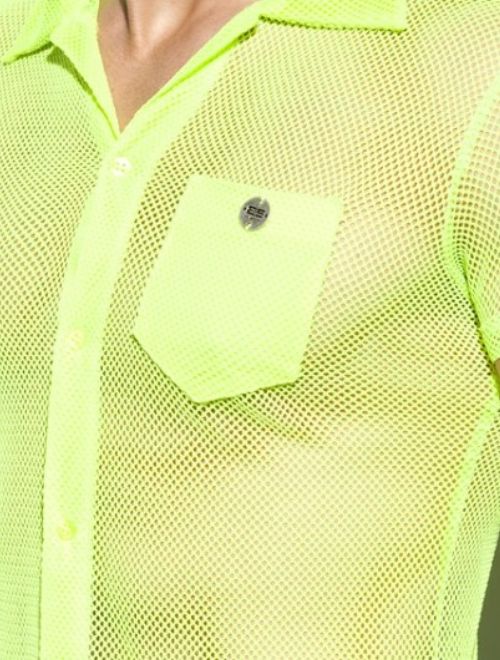 Mesh Short Sleeves Shirt - Green