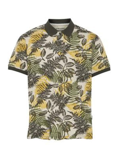 Palm Pattern Polo Shirt - Forest