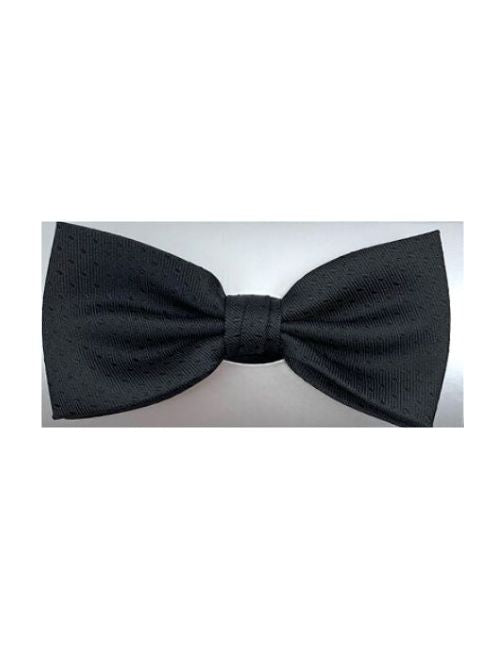 Silk/Polyester Blend Black Bow Tie